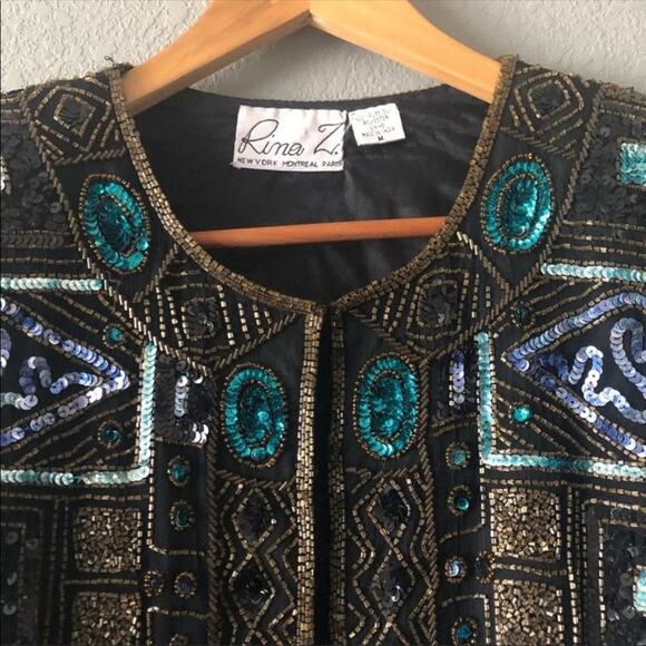 Vintage Rina‎ Z Beaded Jacket - Picture 4 of 7